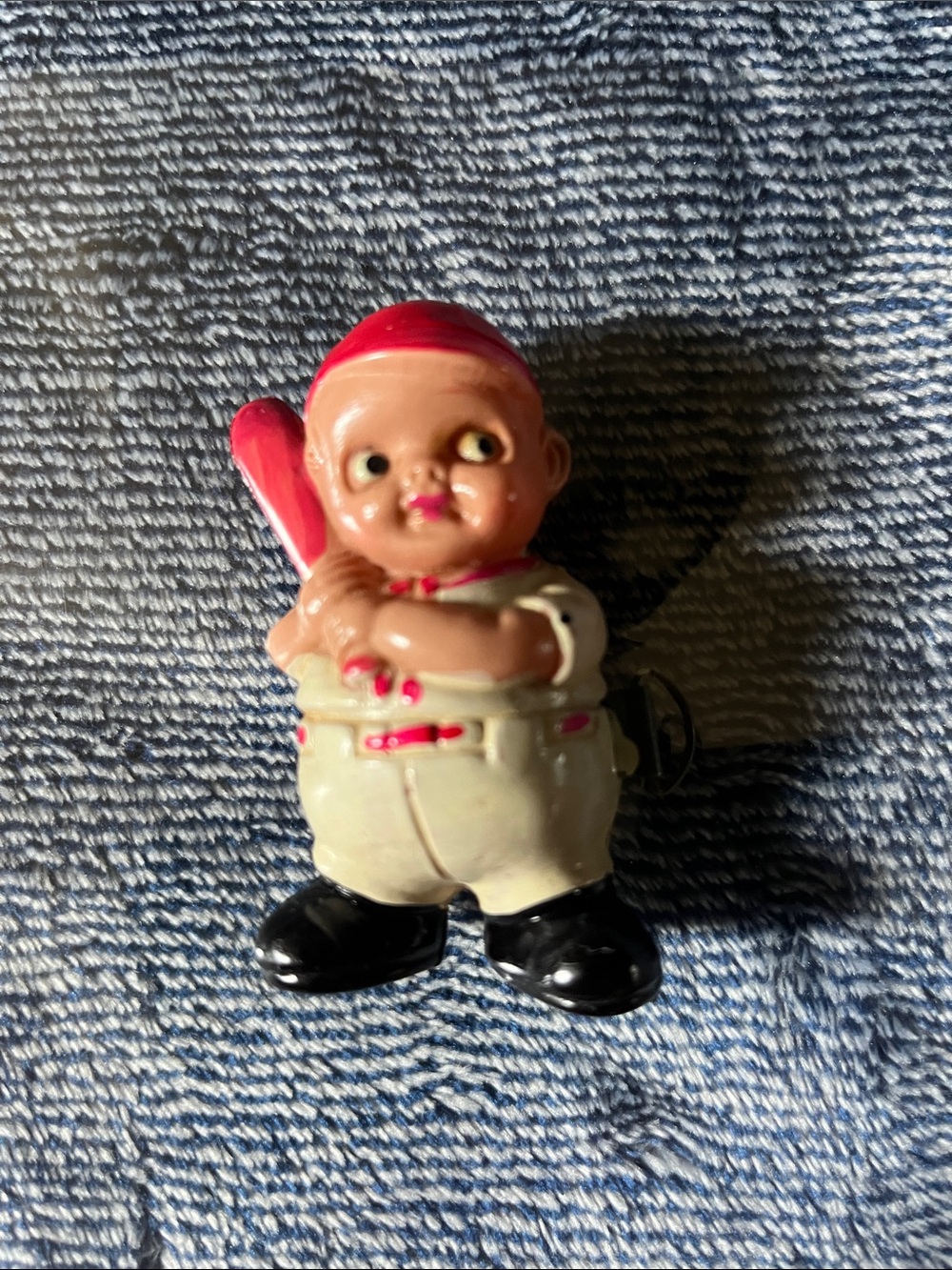 Vintage Style Baseball Batter Measuring Tape Red  and Cream and Black